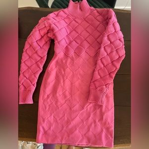 Herve Leger pink dress